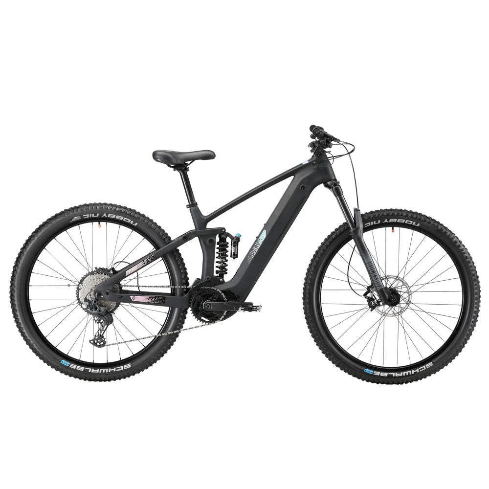 New Design E Mtb Bafang Ebike High End Electric Mountain Bike Full Suspension 500W Mid Motor Carbon Fiber Electric Bike